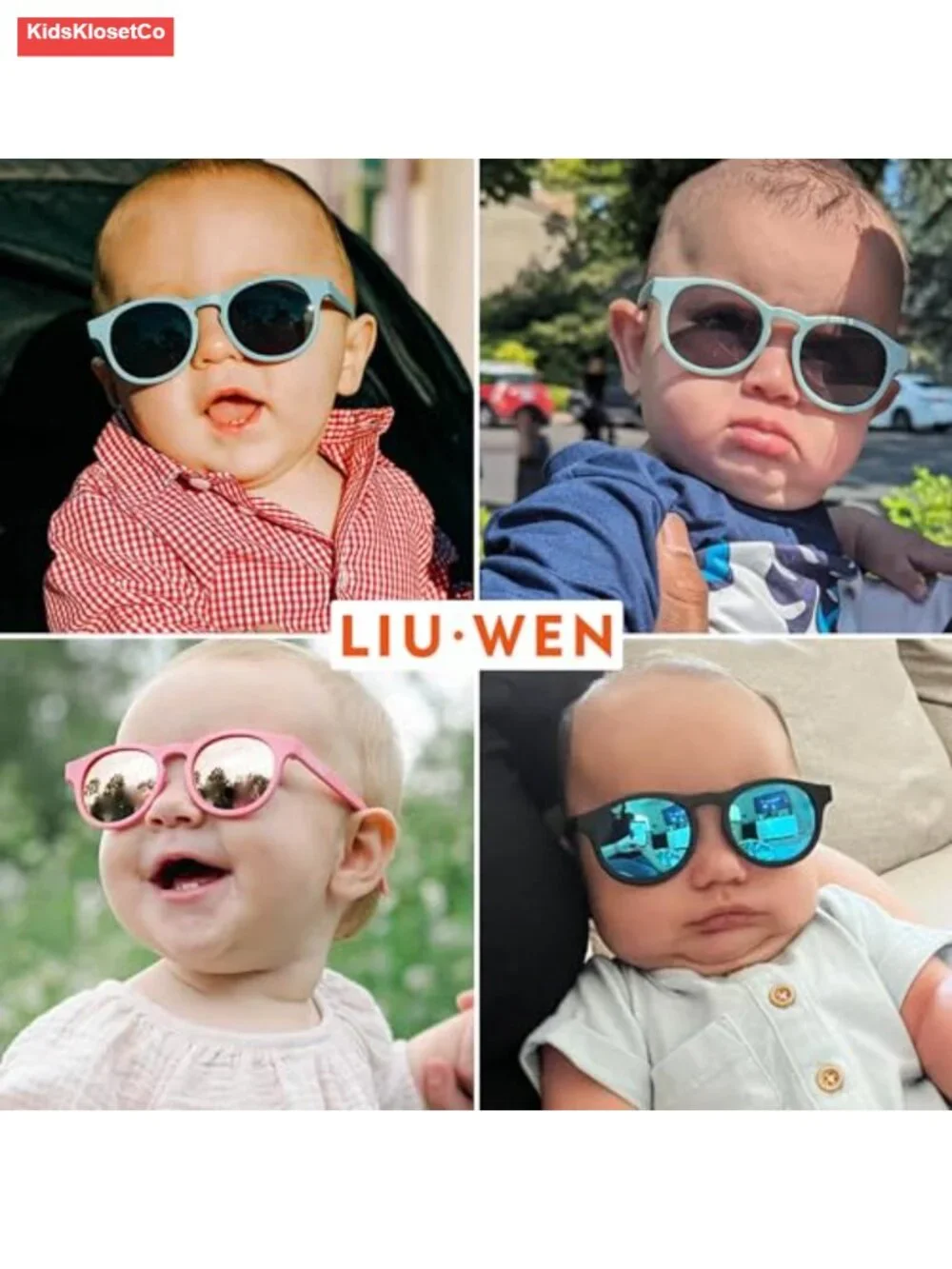 UV400 Polarized Baby Sunglasses with Strap - Flexible Frame for 0-24 Months